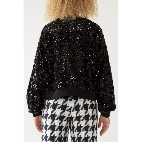 Stella Nova - Sequins Blouse - 999 Black For Cheap