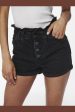 Only - Onlcuba Paperbag Shorts - 3643862 Black Denim For Cheap