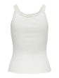 Only - Onlsharai Lace Tank Top - 4210434 Cloud Dancer Supply