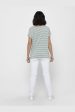 Only - Onlmoster Stripe S S O-Neck Top - 3562253 Jadeite Cloud Dancer Fashion