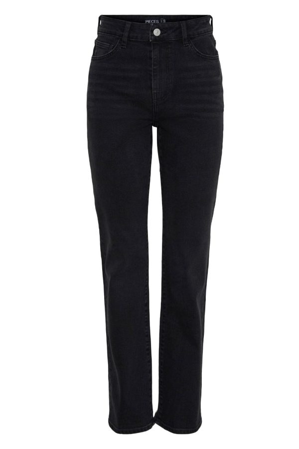 Pieces - Pckelly Straight Jeans Bl102 - 4421715 Black Online Hot Sale