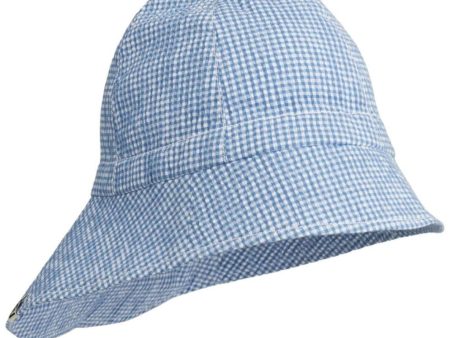 Liewood - Sunneva Sun Hat - Y D Check Riverside   Crisp White Sale