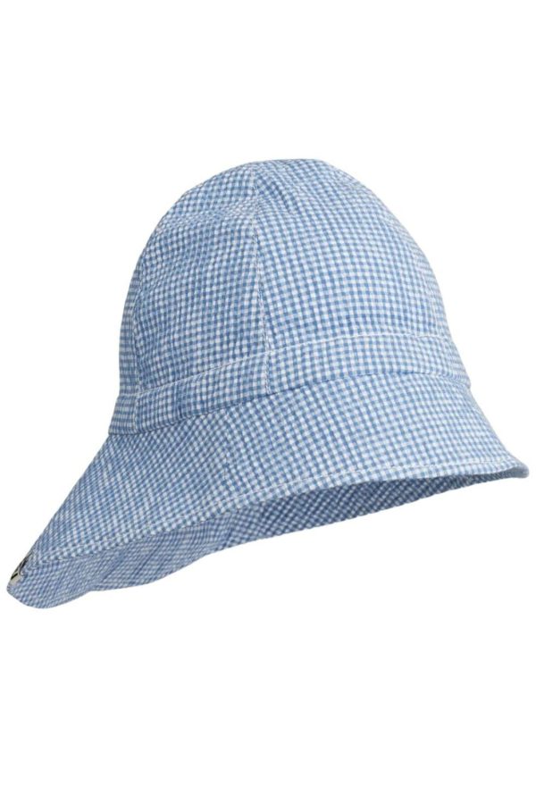 Liewood - Sunneva Sun Hat - Y D Check Riverside   Crisp White Sale