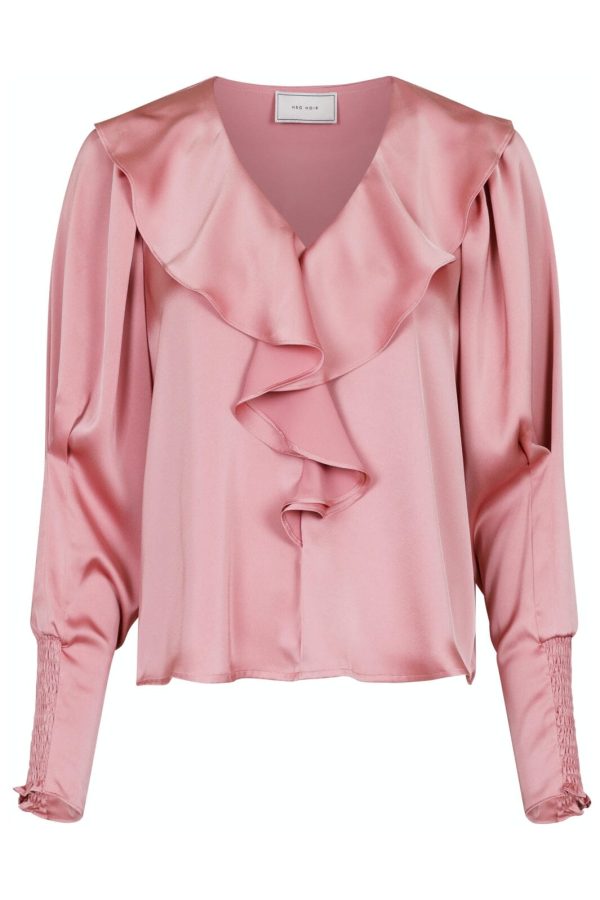 Neo Noir - Sandie Sateen Blouse - Light Pink Cheap