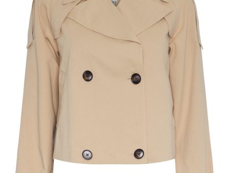 Y.A.S - Yasveneda Ls Short Trenchcoat - 4426673 Croissant For Sale