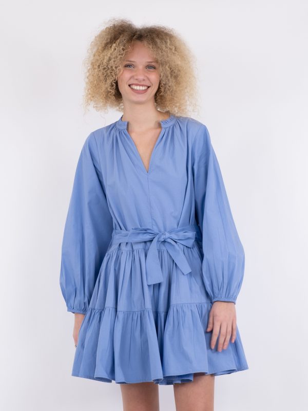 Neo Noir - Debbie C Poplin Dress - Light Blue Online Sale