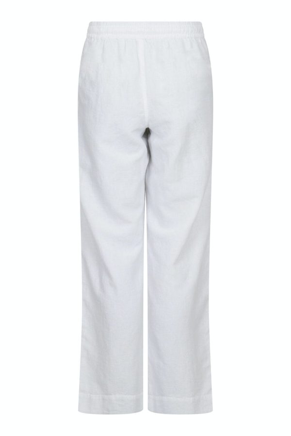 Forudbestilling - Neo Noir - Sonar Linen Pants - White For Cheap