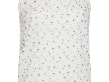 Noella - Riju Tanktop - Cream Blue Flower For Sale