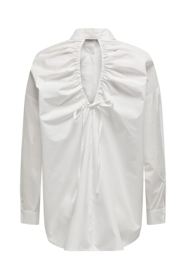 Only - Onlceline Cut Out Back Shirt - 4341391 Bright White on Sale