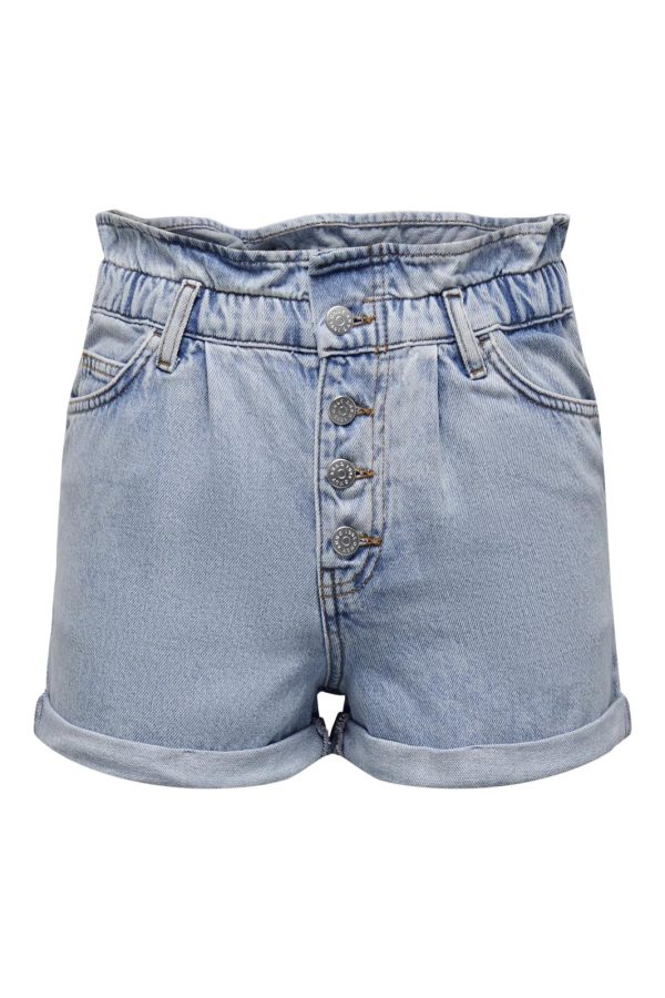 Only - Onlcuba Paperbag Shorts - 3700348 Light Blue Denim Online now