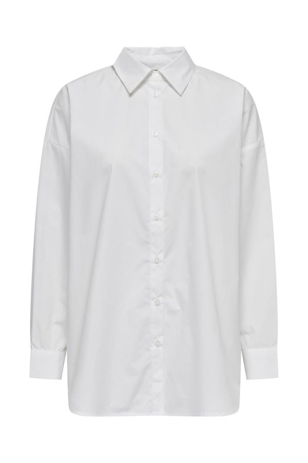 Only - Onlceline Cut Out Back Shirt - 4341391 Bright White on Sale