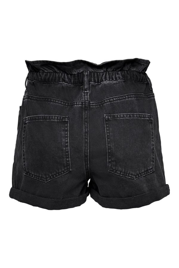 Only - Onlcuba Paperbag Shorts - 3643862 Black Denim For Cheap