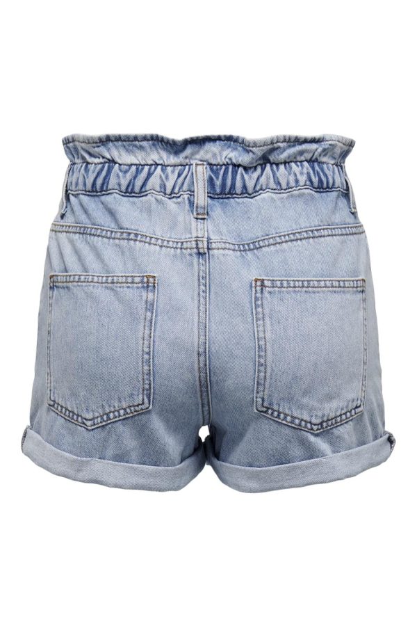 Only - Onlcuba Paperbag Shorts - 3700348 Light Blue Denim Online now