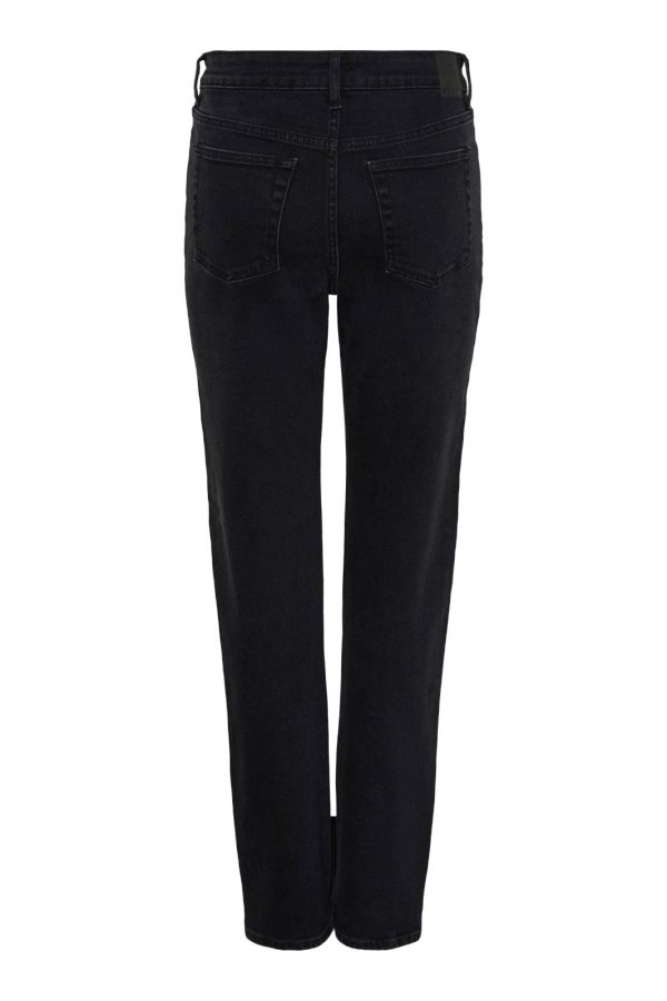 Pieces - Pckelly Straight Jeans Bl102 - 4421715 Black Online Hot Sale