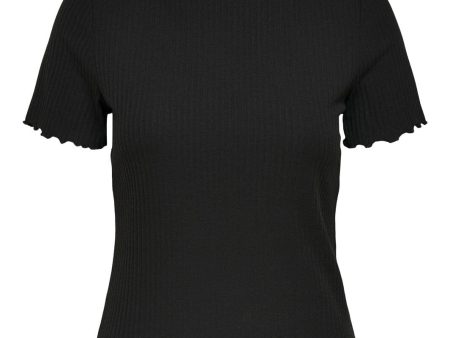 Only - Onlemma S S Highneck Top - 3562234 Black Supply