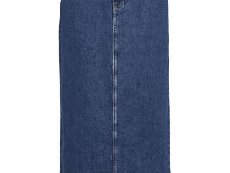 Object - Objellen Long Denim Skirt - 4560378 Medium Blue Denim Sale