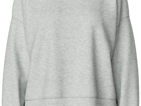 Pieces - Pcchilli Ls Sweat - 3595554 Light Grey Melange For Sale