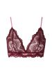 Understatement Underwear - Lace Triangle Bralette - Burgundy   Candy Pink Online