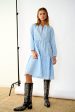 Noella - Rania Long Dress - Light Blue Check Online Hot Sale