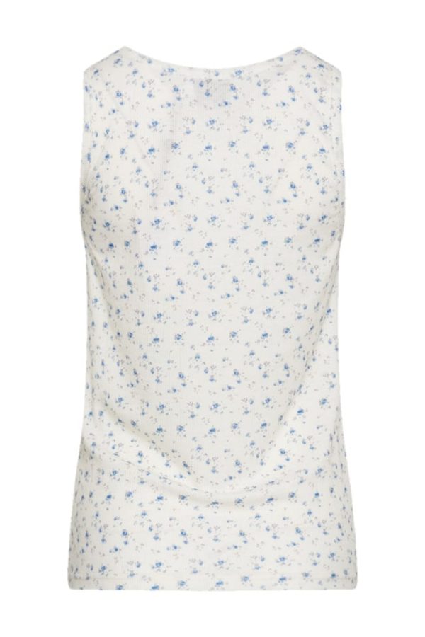 Noella - Riju Tanktop - Cream Blue Flower For Sale