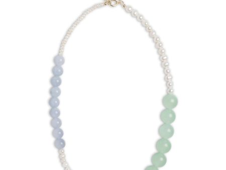 Enamel Copenhagen - Necklace, Yara - Pearls, Light Blue And Light Green Hot on Sale