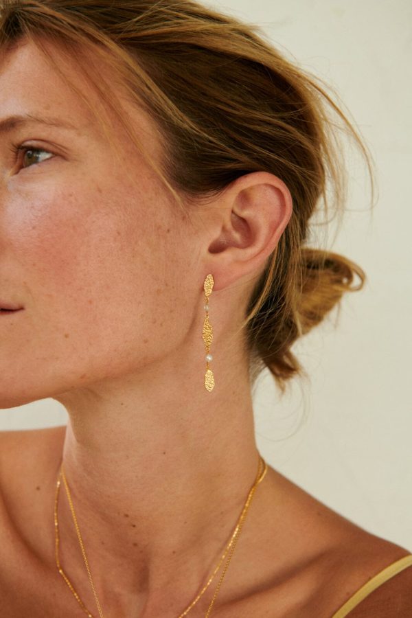 Pernille Corydon Jewellery - Drifting Dreams Earrings - Goldenplated For Discount