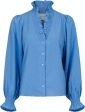 Neo Noir - Brielle Glitter Blouse - Dusty Blue Cheap