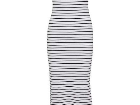 Gestuz - DrewGZ sl reversible stripe dress NOOS - Bright White Black stripe For Sale