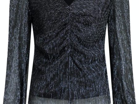 Neo Noir - Ralph Glitz Blouse - Silver Online Hot Sale