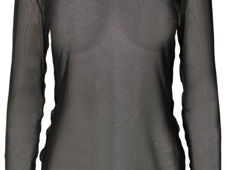 Amazing Basic - Anna-Mesh-Top - Black Hot on Sale