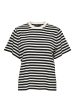 Only - Onllivina S S Stripe Tee - 4022400 Cloud Dancer Black Stripes Supply