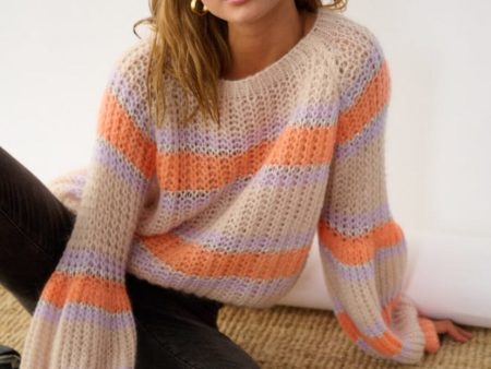 Noella - Pacific Knit Sweater - Apricot Lavender Mix For Sale