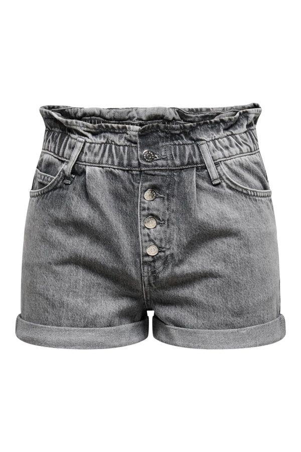 Only - Onlcuba Paperbag Shorts - 3771795 Grey Denim Supply