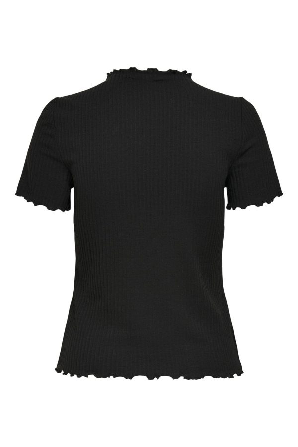 Only - Onlemma S S Highneck Top - 3562234 Black Supply