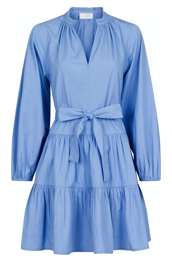 Neo Noir - Debbie C Poplin Dress - Light Blue Online Sale