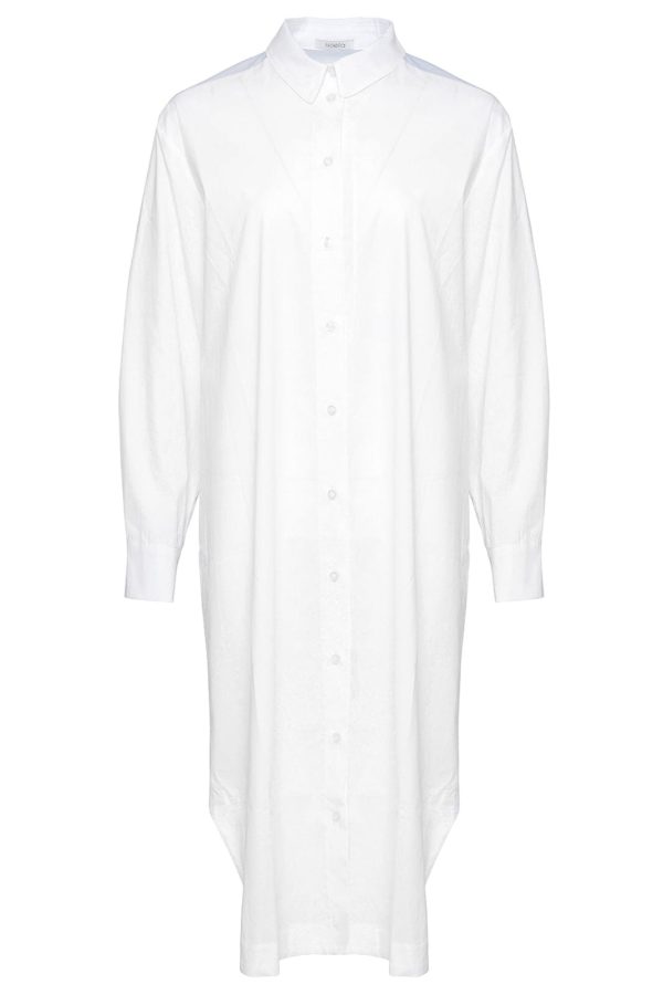 Noella - Cendra Long Shirt - s White Blue Online Sale