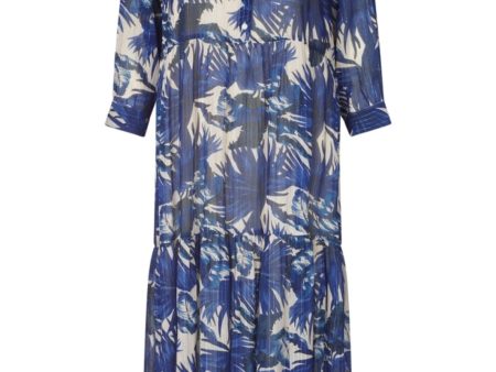 Lollys Laundry - NeeLL Maxi Dress LS - 20 Blue Hot on Sale