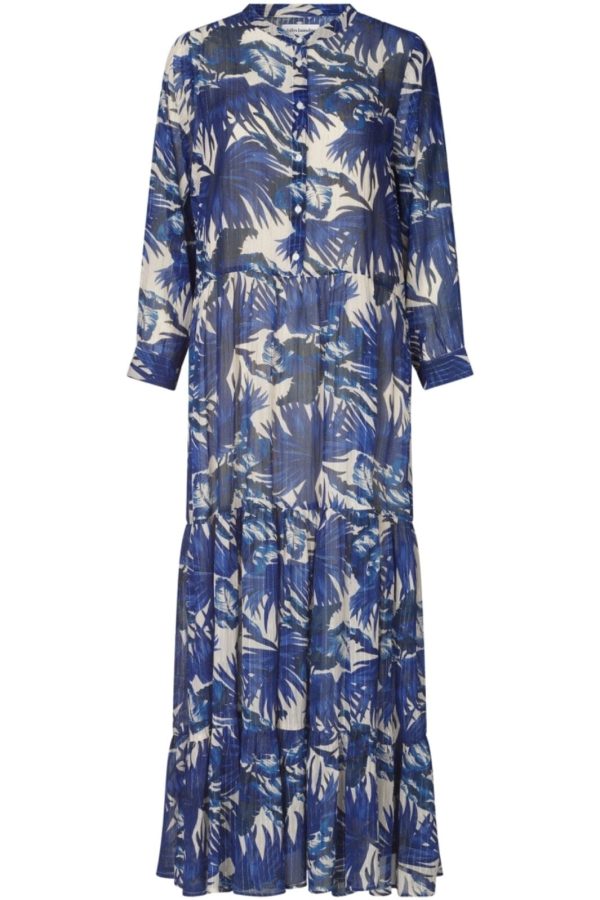 Lollys Laundry - NeeLL Maxi Dress LS - 20 Blue Hot on Sale