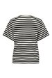 Only - Onllivina S S Stripe Tee - 4022400 Cloud Dancer Black Stripes Supply