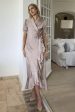 Karmamia - Iris Dress - Hammered Satin Blush Online Sale