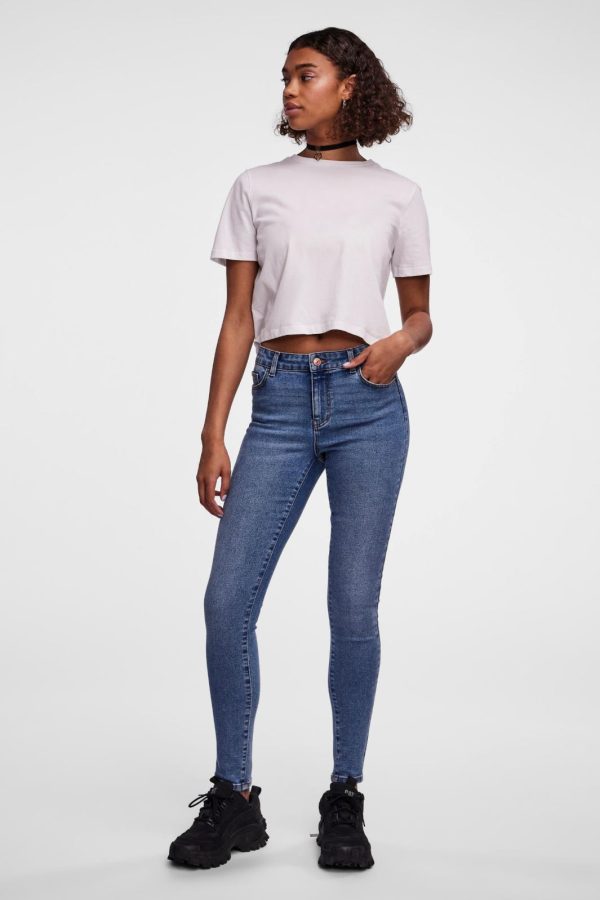 Pieces - Pcdana Skinny Jeans Mb402 - 4438612 Medium Blue Denim Online Sale