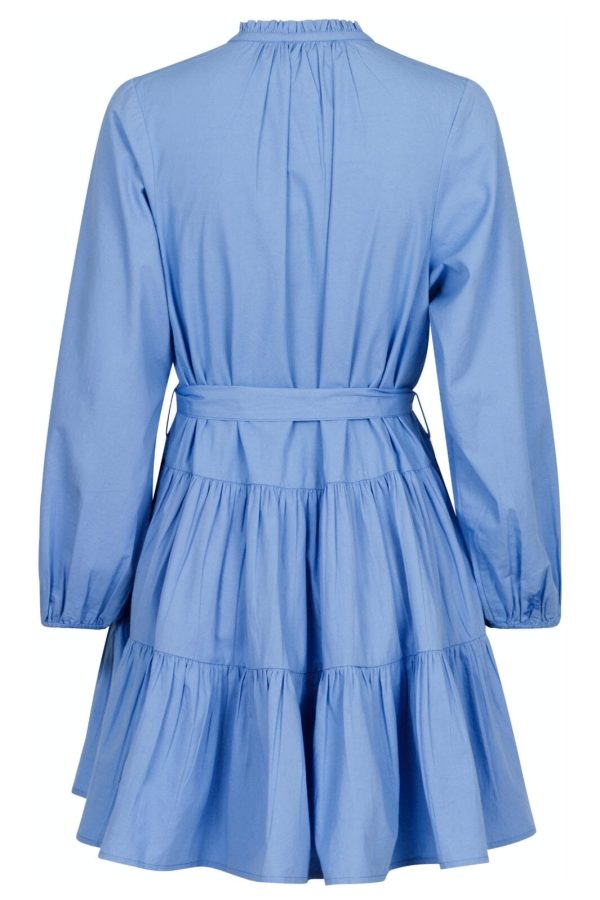 Neo Noir - Debbie C Poplin Dress - Light Blue Online Sale