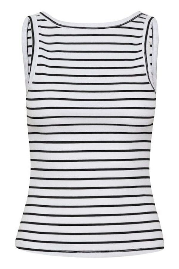 Gestuz - DrewGZ sl reversible stripe top NOOS - Bright White Black stripe Sale