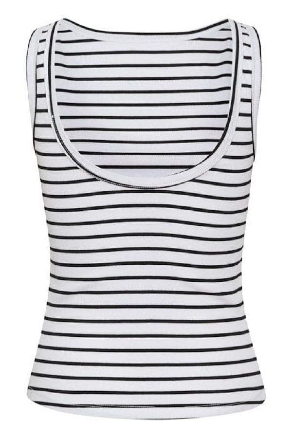 Gestuz - DrewGZ sl reversible stripe top NOOS - Bright White Black stripe Sale