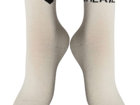 Pieces - Pcmerry Ankle Socks 2-Pack Pa - 4439975 Cloud Dancer - Text Cherie+ Heart Black For Cheap