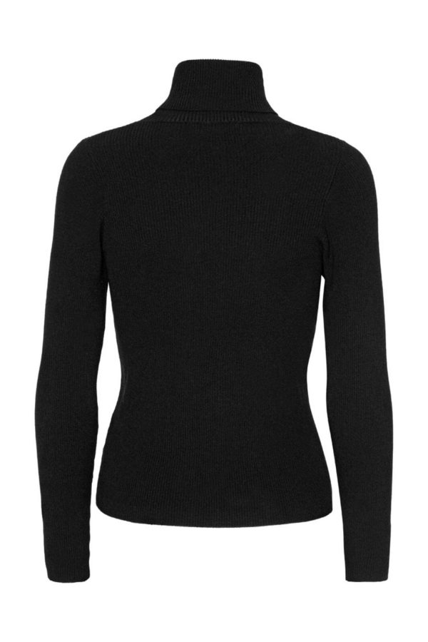 A-View - Rib Rollneck Blouse - 999 Black Online Sale