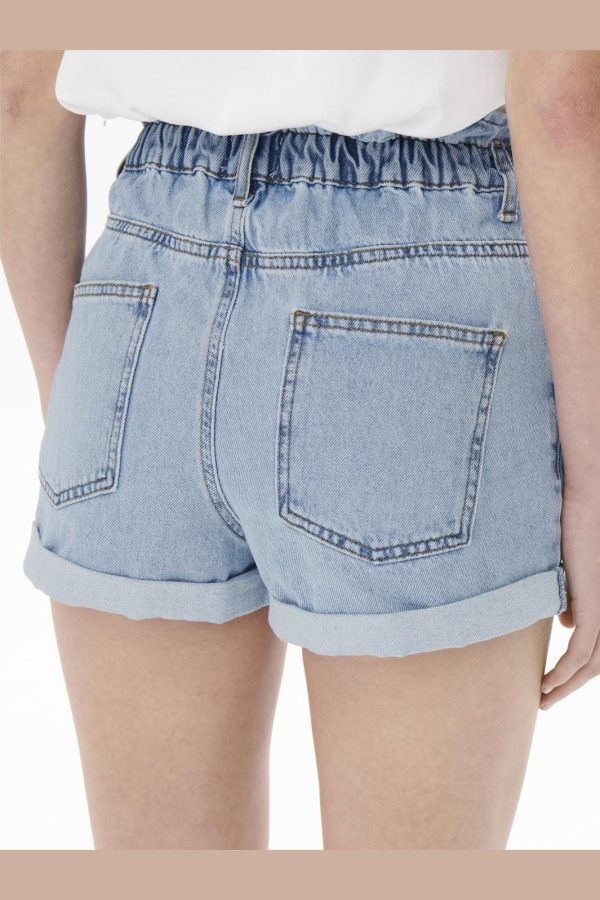 Only - Onlcuba Paperbag Shorts - 3700348 Light Blue Denim Online now