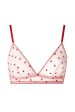 Understatement Underwear - Mesh Triangle Bralette - Pale Pink Deep Red Discount