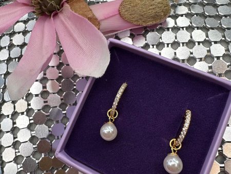 Mellow Moon - Pearl And Stone Earing - Forgyldt Online Sale