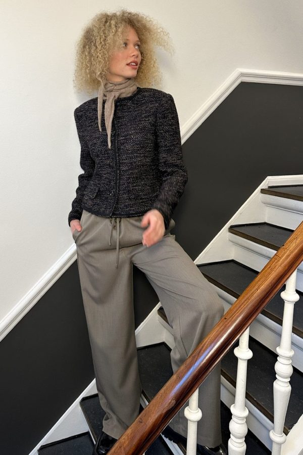 Neo Noir - Geri Pants - Warm Grey Online now